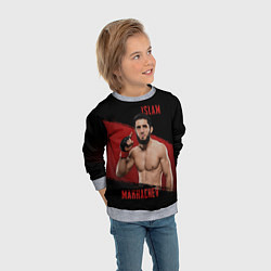Свитшот детский Боец Ислам Махачев, цвет: 3D-меланж — фото 2
