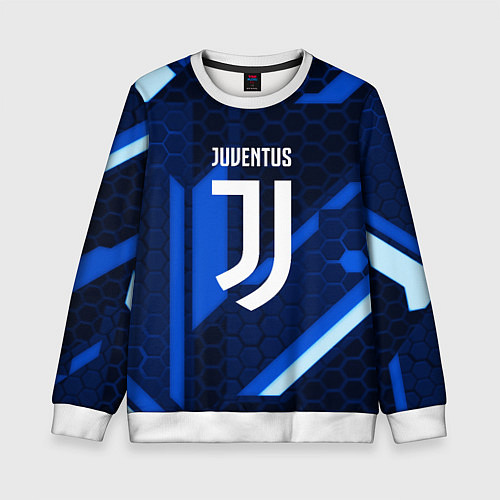 Детский свитшот Juventus sport geometry steel / 3D-Белый – фото 1