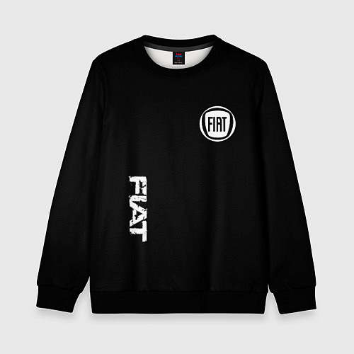 Детский свитшот FIAT logo white auto / 3D-Черный – фото 1