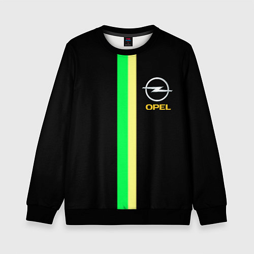 Детский свитшот Opel line geometry / 3D-Черный – фото 1