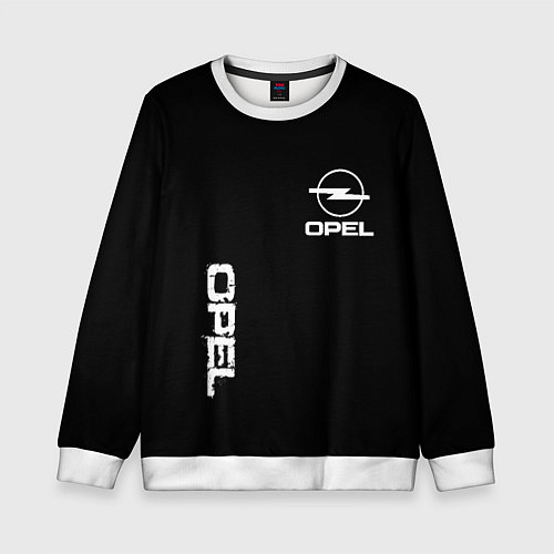 Детский свитшот Opel white logo / 3D-Белый – фото 1