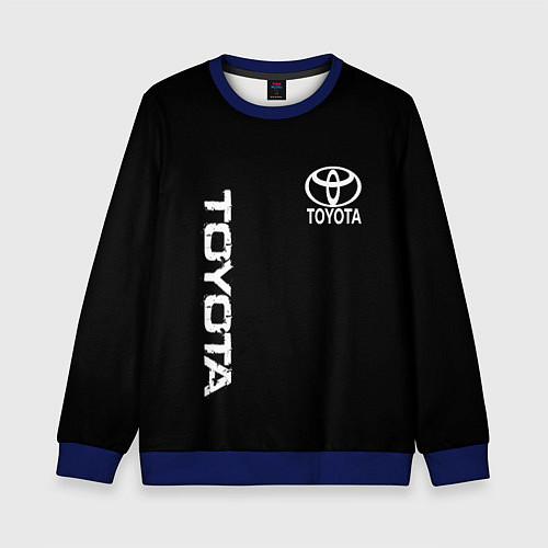Детский свитшот Toyota logo white steel / 3D-Синий – фото 1