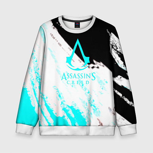Детский свитшот Assassins Creed краски текстура / 3D-Белый – фото 1