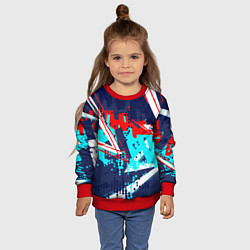 Свитшот детский Яркий абстрактный узор для спорта, цвет: 3D-красный — фото 2