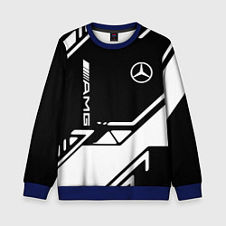 Свитшот детский Mercedes bens geometry, цвет: 3D-синий