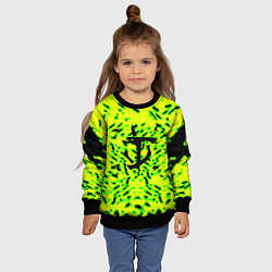 Свитшот детский Doom кислотный стиль лого, цвет: 3D-черный — фото 2