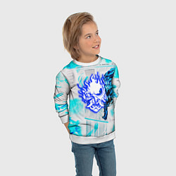 Свитшот детский Samurai logo howl, цвет: 3D-белый — фото 2