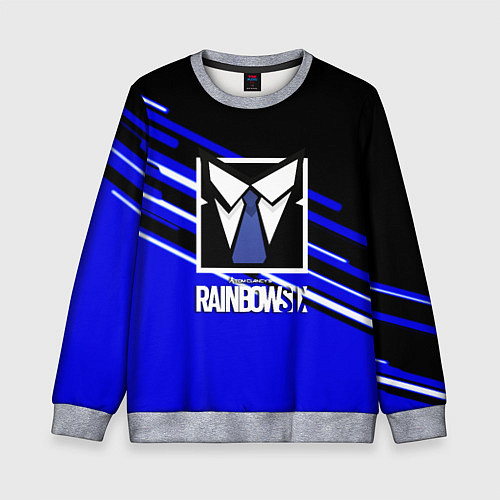 Детский свитшот Rainbow six geometry steel / 3D-Меланж – фото 1