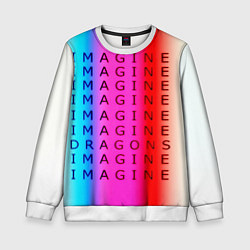 Свитшот детский Imagine Dragons neon rock, цвет: 3D-белый
