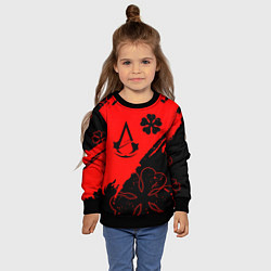 Свитшот детский Assassins Creed logo clewer, цвет: 3D-черный — фото 2