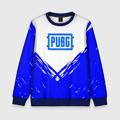 Детский свитшот PUBG синие краски / 3D-Синий – фото 1