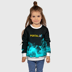 Свитшот детский Portal fire blue, цвет: 3D-белый — фото 2