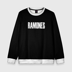 Свитшот детский Ramones white logo, цвет: 3D-белый