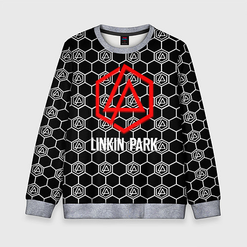 Детский свитшот Linkin park logo pattern / 3D-Меланж – фото 1