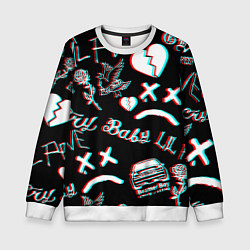 Детский свитшот Lil Peep logo glitch