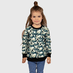 Свитшот детский Доги мем паттерн, цвет: 3D-черный — фото 2