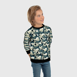 Свитшот детский Доги мем паттерн, цвет: 3D-черный — фото 2