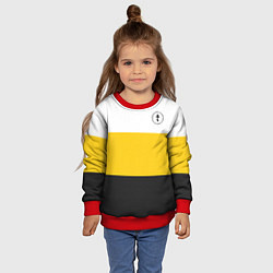 Свитшот детский За веру царя и святую триединую Русь Крест на узор, цвет: 3D-красный — фото 2