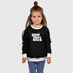 Свитшот детский GTA3 logo, цвет: 3D-белый — фото 2