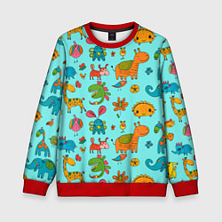 Детский свитшот Мультяшные животные каракули