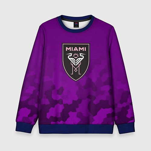 Детский свитшот Inter Miami logo pattern / 3D-Синий – фото 1