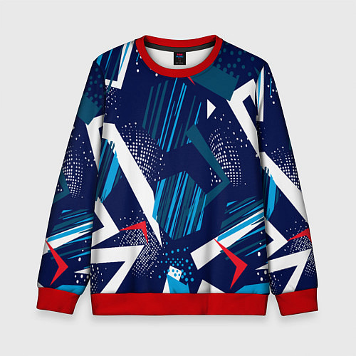 Детский свитшот Абстрактный фон с пятнистым узором / 3D-Красный – фото 1