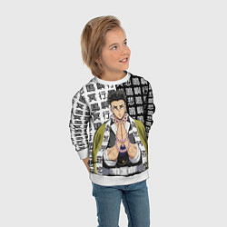 Свитшот детский Каменный столп Гёмэй Химэдзима, цвет: 3D-белый — фото 2