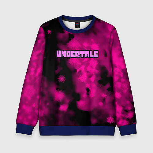 Детский свитшот Undertale pink game / 3D-Синий – фото 1