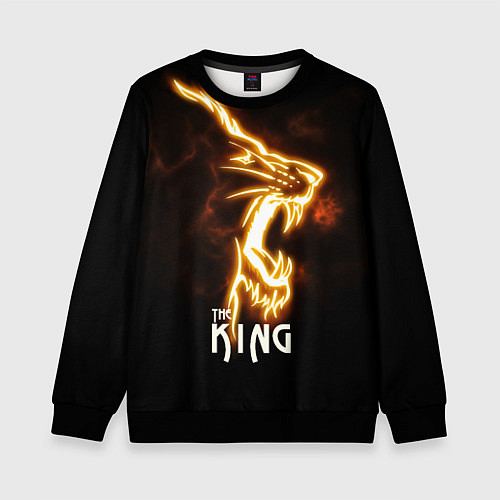 Детский свитшот Lion fire King / 3D-Черный – фото 1