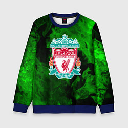 Детский свитшот Liverpool green fire