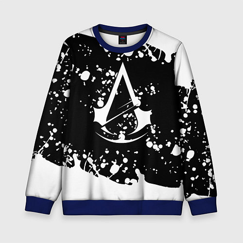 Детский свитшот Assassins Creed logo краски / 3D-Синий – фото 1