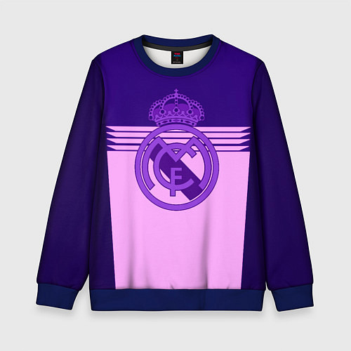 Детский свитшот Real Madred geometry sport / 3D-Синий – фото 1