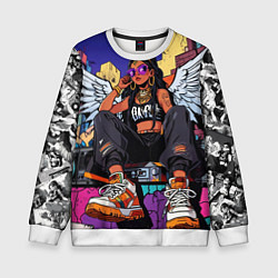 Свитшот детский Городской ангел - urban style, цвет: 3D-белый