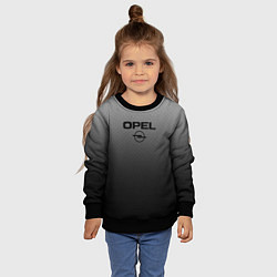 Свитшот детский Opel тёмно-серый градиент, цвет: 3D-черный — фото 2