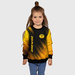 Свитшот детский Daewoo - gold gradient вертикально, цвет: 3D-черный — фото 2