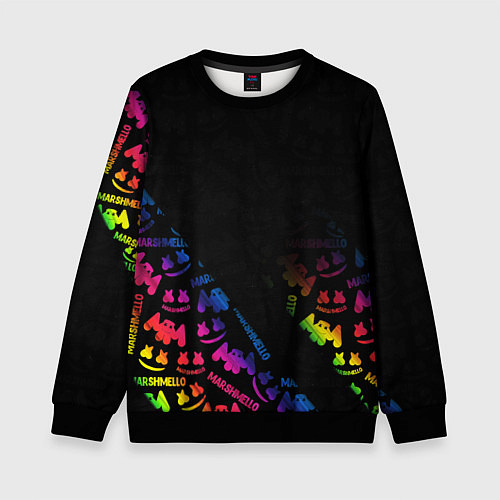 Детский свитшот Marshmello neon dj / 3D-Черный – фото 1