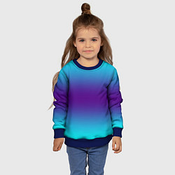 Свитшот детский Градиент из неона, цвет: 3D-синий — фото 2