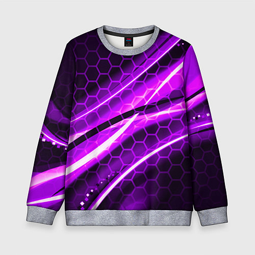 Детский свитшот Неоновая броня текстура / 3D-Меланж – фото 1