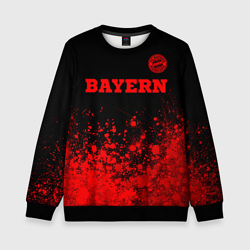 Детский свитшот Bayern - red gradient посередине / 3D-Черный – фото 1