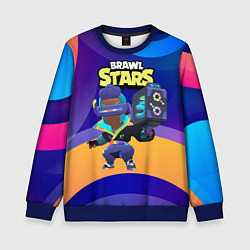 Детский свитшот Brawl Stars rgb хакер Брок