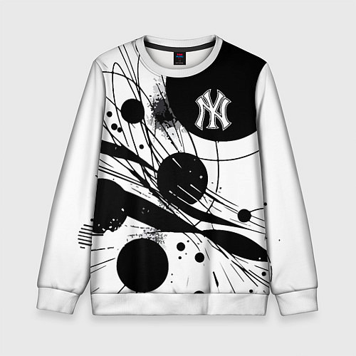 Детский свитшот New York Yankees baseball team - abstraction / 3D-Белый – фото 1