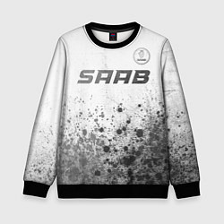 Детский свитшот Saab - white gradient посередине