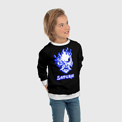 Свитшот детский Samurai logo ghost, цвет: 3D-белый — фото 2