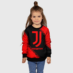 Свитшот детский Juventus - red gradient, цвет: 3D-черный — фото 2