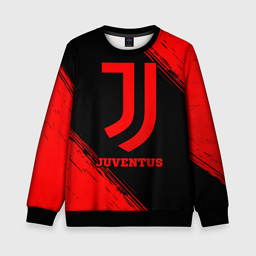 Детский свитшот Juventus - red gradient / 3D-Черный – фото 1