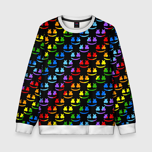 Детский свитшот Marshmello dj colors / 3D-Белый – фото 1