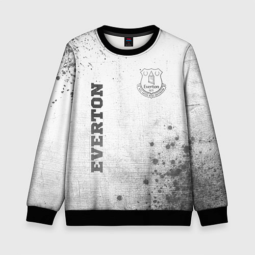 Детский свитшот Everton - white gradient вертикально / 3D-Черный – фото 1