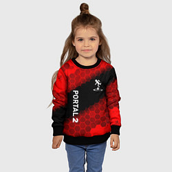 Свитшот детский Portal hexagon pattern, цвет: 3D-черный — фото 2