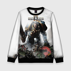 Свитшот детский Warhammer 40000 space marine 2 poster, цвет: 3D-черный