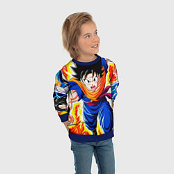 Свитшот детский Dragon Ball Z Аниме, цвет: 3D-синий — фото 2